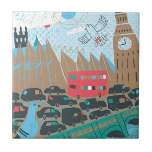 United Kingdom City Scene Tegeltje