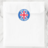 United Kingdom Round Emblem Ronde Sticker (Tas)
