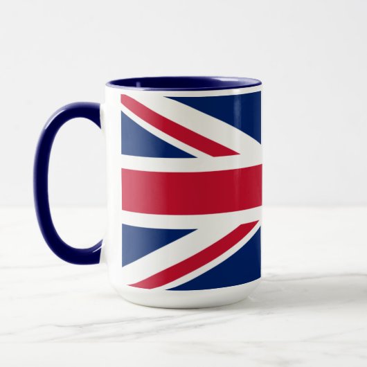 United Kingdom Union Jack Flag Personalized Mug Mok (Links)