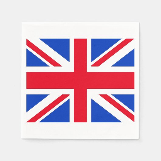 United Kingdom Union Jack Paper Party Napkins Servetten (Voorkant)