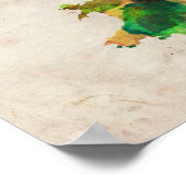 United Kingdom Waterverf Map Poster (Hoek)