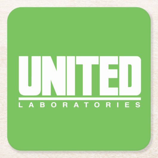 United Laboratories Drink Coasters Vierkante Kartonnen Onderzetter (Voorkant)