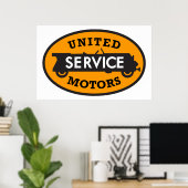  United Motors Service-teken Poster (Thuiskantoor)