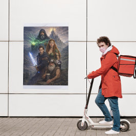 United Races Epic Scene Poster | Fantasy Unity Art Perfect Poster