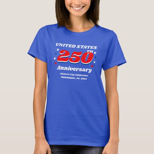 United States 250th Anniversary T-shirt (Voorkant)