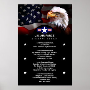United States Air Force AIRMAN's Creed Poster