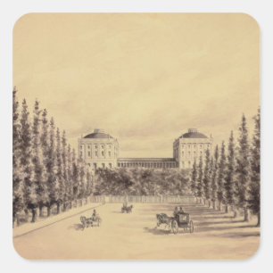 United States Capitol uit Pennsylvania Avenue Vierkante Sticker