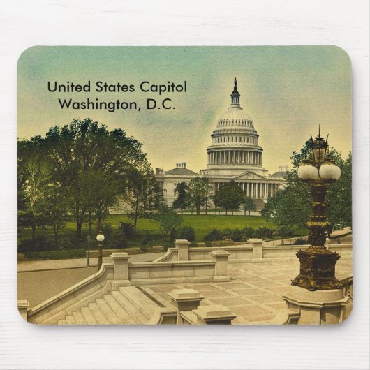 United States Capitol vanuit Library Steps Datum 1 Muismat (Voorkant)
