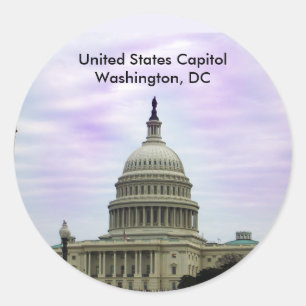 United States Capitol, Washington, DC Ronde Sticker