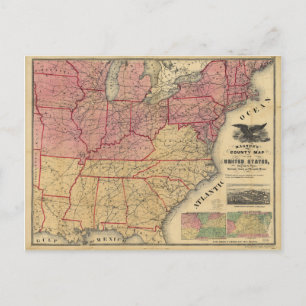 United States Civil War Map door Charles Magnus 18 Briefkaart