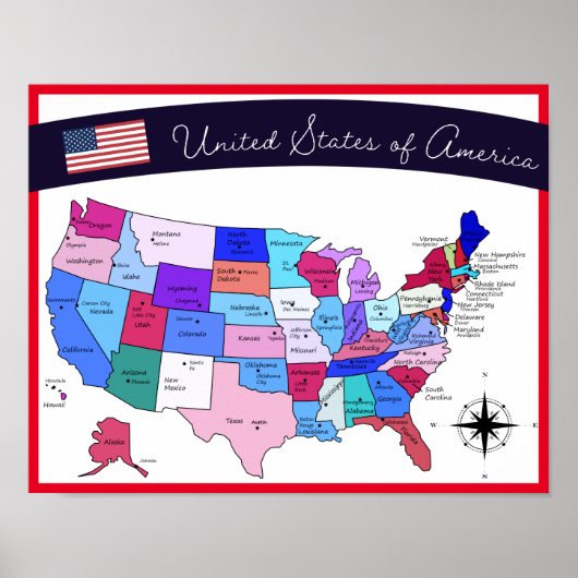 United States Educational Home School Poster (Voorkant)