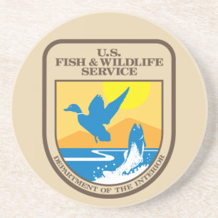 United States Fish and Wildlife Service Onderzette Zandsteen Onderzetter