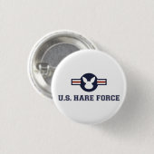 United States Hare Air Force Bunny Ronde Button 3,2 Cm (Voorkant /achterkant)