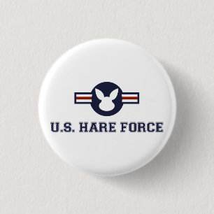 United States Hare Air Force Bunny Ronde Button 3,2 Cm