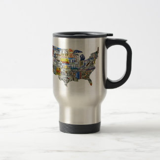 United States License Bord Map Travel Mug Reisbeker