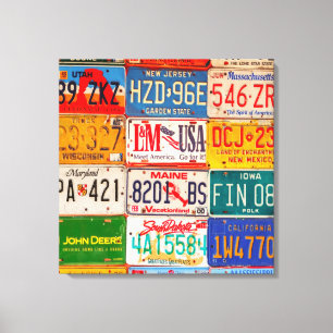 United States License Borden Art America Canvas Afdruk