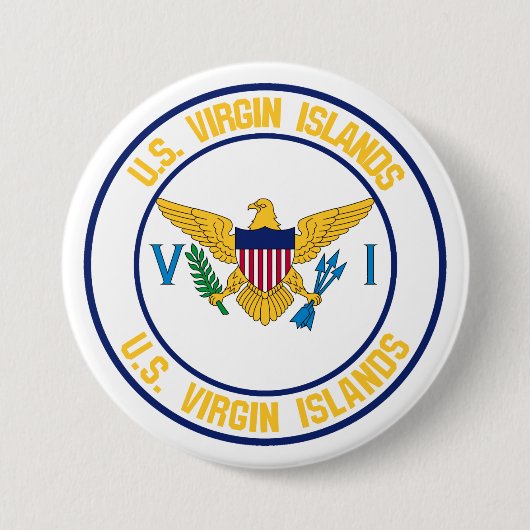 United States Maagdeneilanden Ronde Button 7,6 Cm (Voorkant)