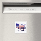 United States Map Flag Magnet Magneet (Insitu (Vaatwasser))