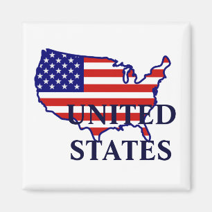 United States Map Flag Magnet Magneet