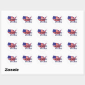 United States Map Flag Sticker (Vel)