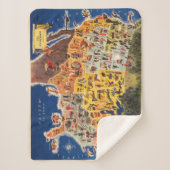 United States Map - Vacation and Play Sherpa Deken (Voorkant)