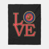 United States Marine Corps Love Fleece Deken (Voorkant)