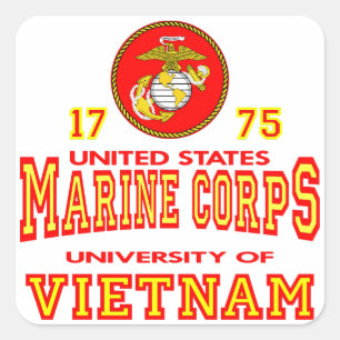 United States Marine Corps University of Vietnam Vierkante Sticker