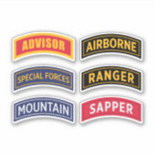 United States Military Tab (s) Sticker (Voorkant)