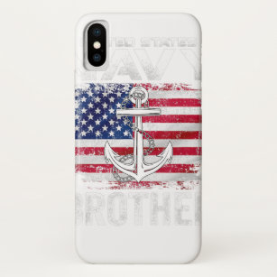 United States Navy Brother With American Flag Gift iPhone X Hoesje