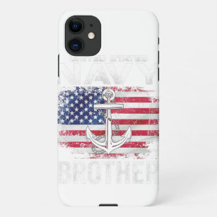 United States Navy Brother With American Flag Gift iPhone 11 Hoesje
