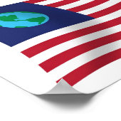 United States of Earth Flag Poster Print (Hoek)