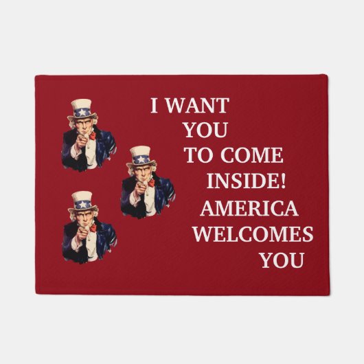 United States oom Sam Patriotic Welcome Mat (Voorkant)