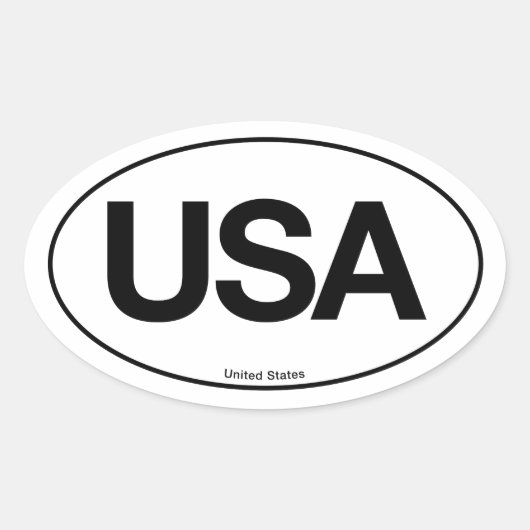 United States Oval Ovale Sticker (Voorkant)