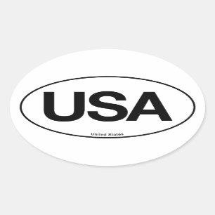 United States Oval Ovale Sticker