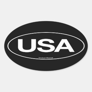 United States Oval Ovale Sticker
