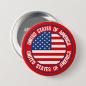 United States Round Emblem Ronde Button 7,6 Cm (Voorkant /achterkant)