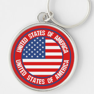 United States Round Emblem Sleutelhanger