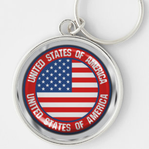 United States Round Emblem Sleutelhanger