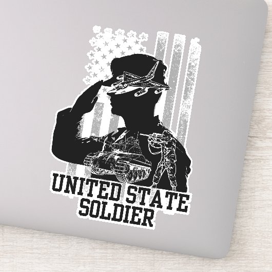 United States Soldier Sticker (Detail)