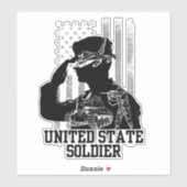 United States Soldier Sticker (Vel)
