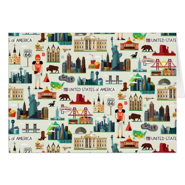 United States Symbols Pattern (Voorkant Horizontaal)