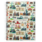 United States Symbols Pattern Notitieboek (Voorkant)