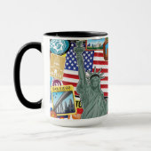 United States Travel Sticker Pattern Mok (Links)