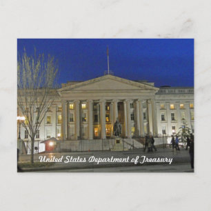 United States Treasury Department Washington DC Briefkaart