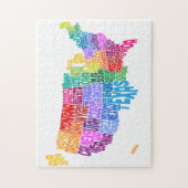 United States Typography Text Map Legpuzzel (Verticaal)