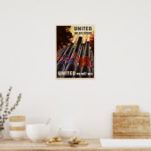 United we are strong United We will Win Poster (Keuken)