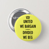 United We Bargain Ronde Button 5,7 Cm (Voorkant /achterkant)