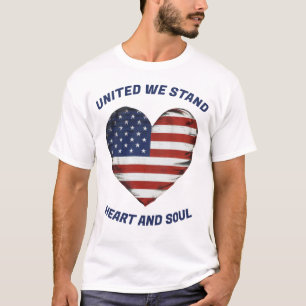 United We staan op patriottisch T-shirt