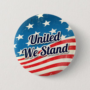 United We staan  Ronde Button 5,7 Cm