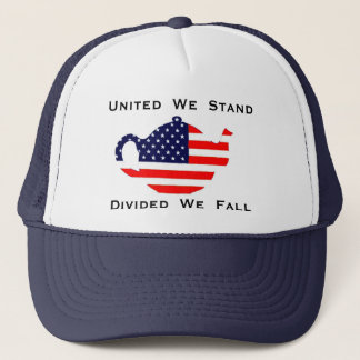 United we staan verdeeld We Herfsten patriottisch  Trucker Pet